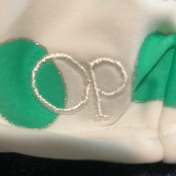 Ocean Pacific Poka Dot Bikini Green on White Size XL 15/17 Juniors - Picture 2 of 5